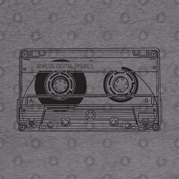 Cassette Tape (Black Lines) Analog / Music by Analog Digital Visuals